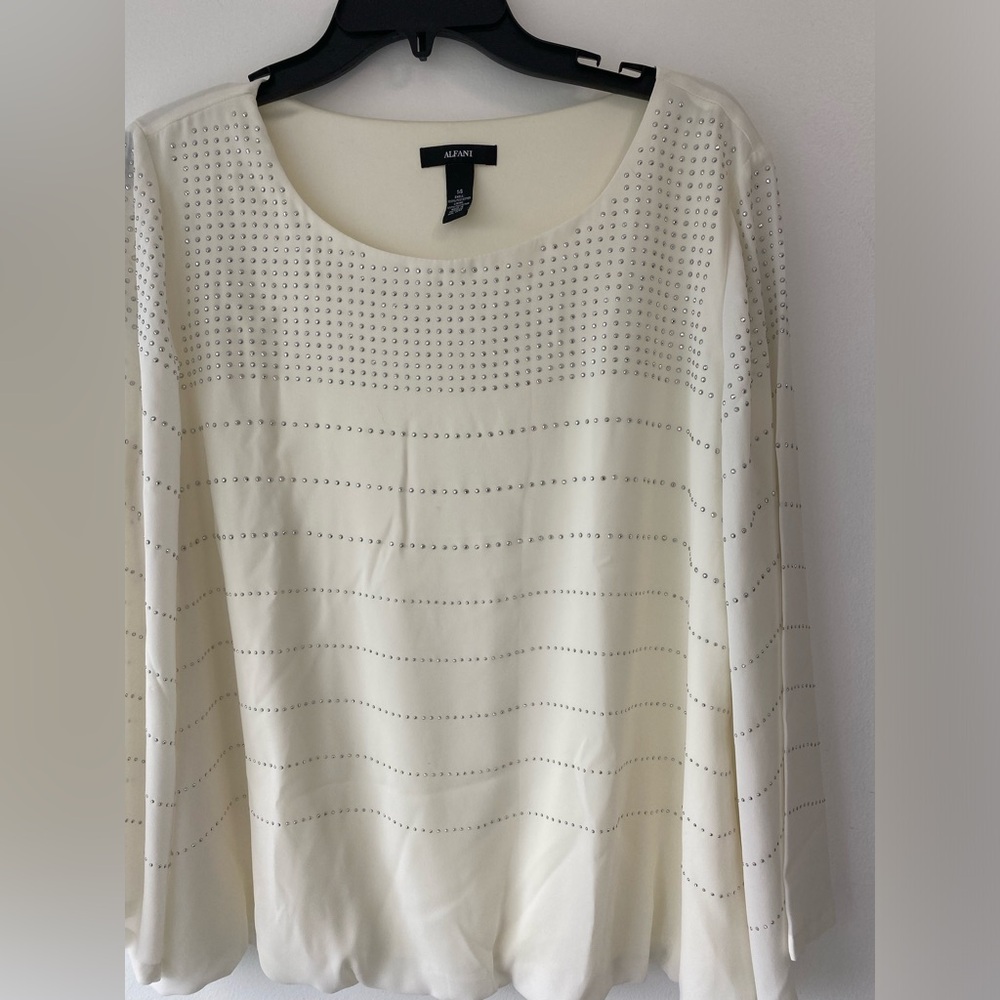 ALFANI studded dressy blouse